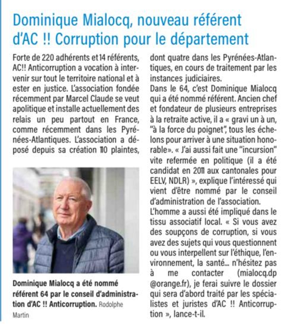 De la corruption à l’environnement : AC!! Anticorruption reconnue pour sa lutte écologique